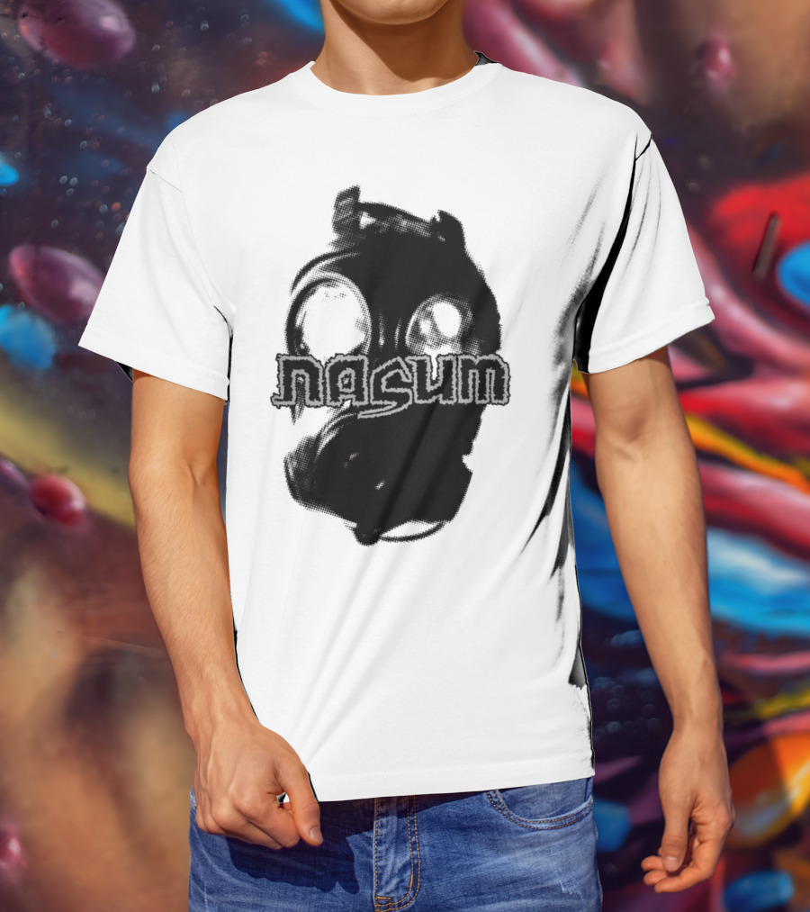 Nasum Gasmask Logo Dark Aesthetic T-Shirt