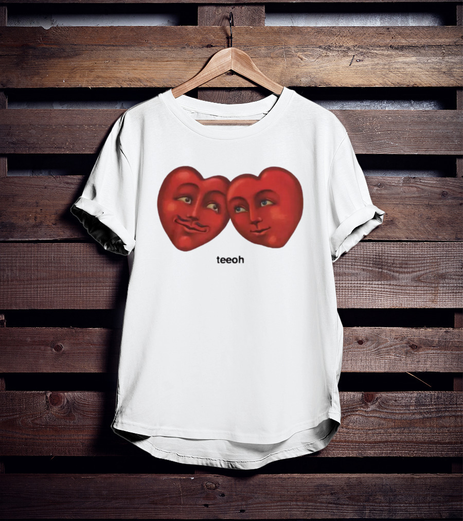 Tixxo Shop Tixxo Lovers Teeoh Heart Faces T-Shirt
