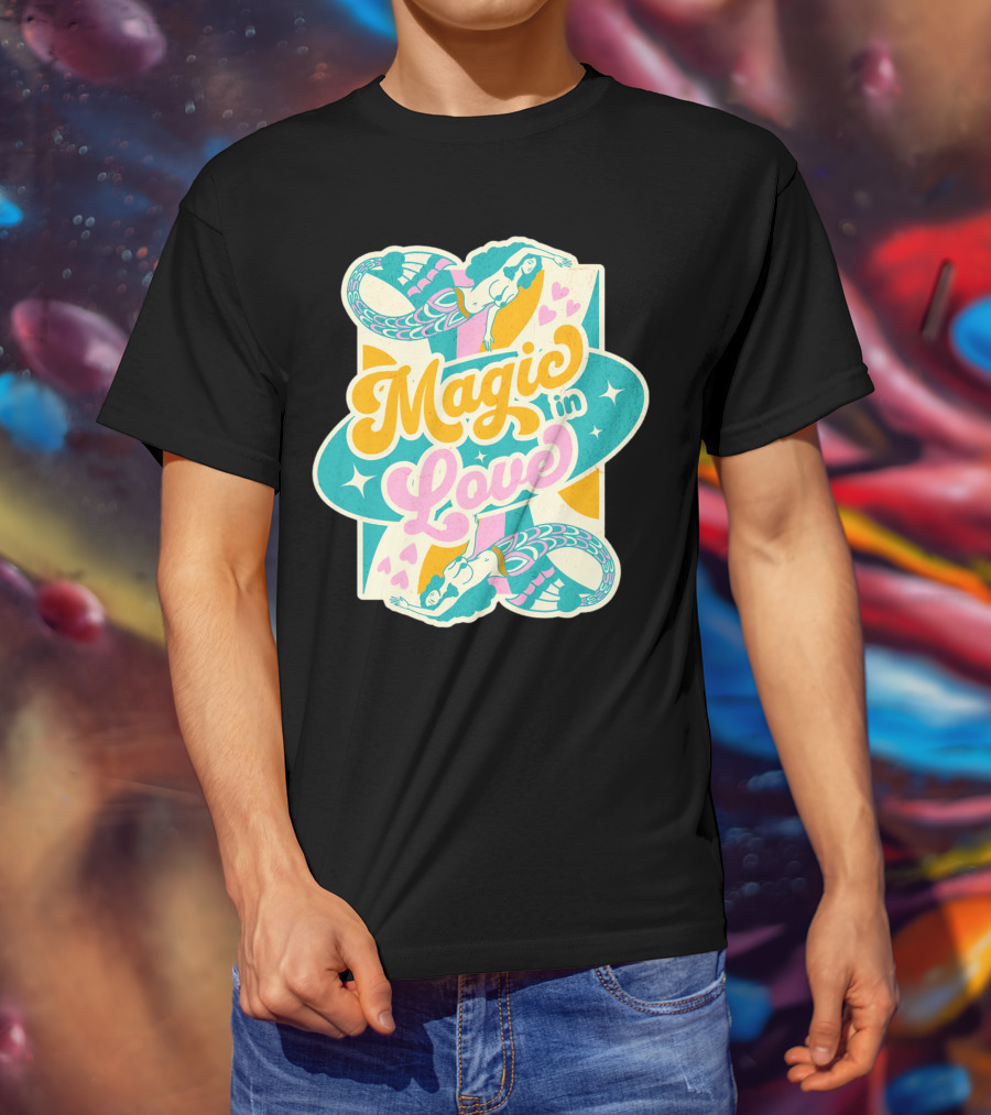 Magic In Love Mermaid Retro Vibe T-Shirt