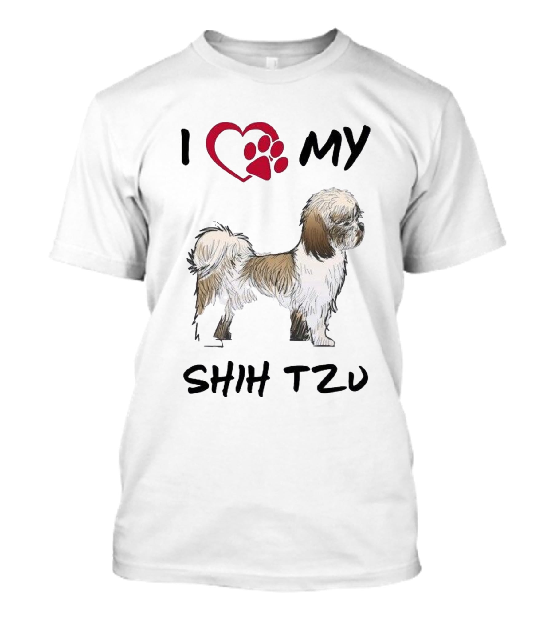I Love My Shih Tzu Adorable Puppy Dog T-Shirt