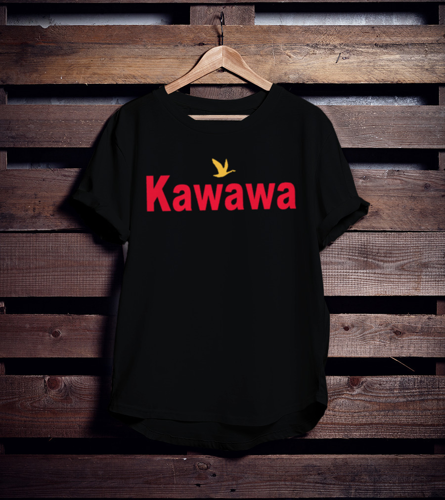 Kawawa Red Text With Yellow Bird T-Shirt