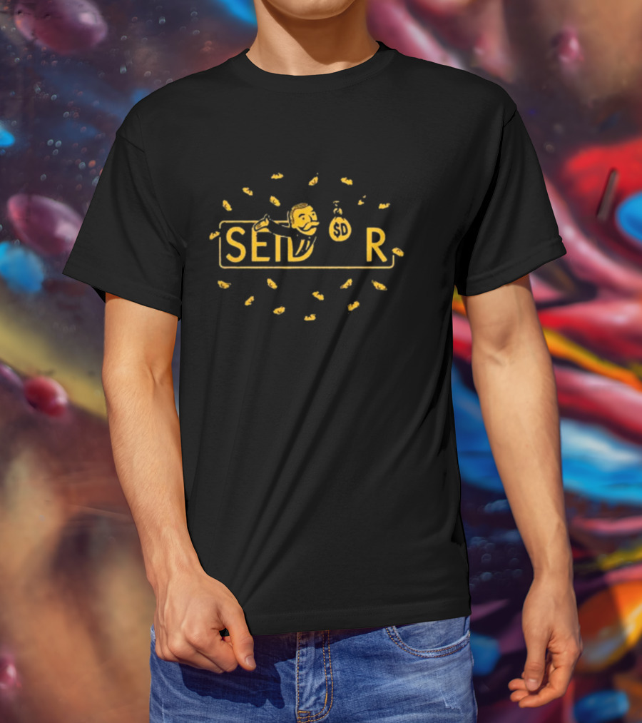 Seidler Monopoly Mr. Moneybags Style With Dollar Signs T-Shirt