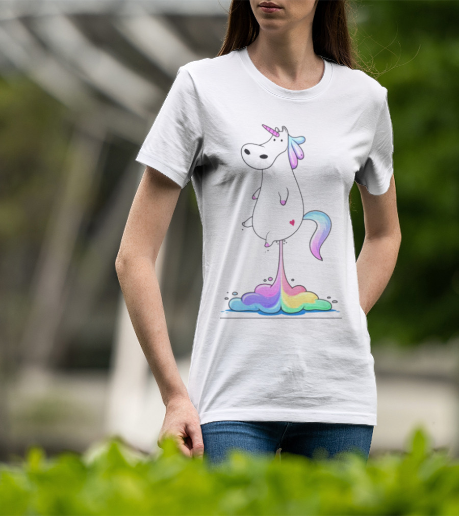 Unicorn Fart Rainbow Clouds Magic T-Shirt