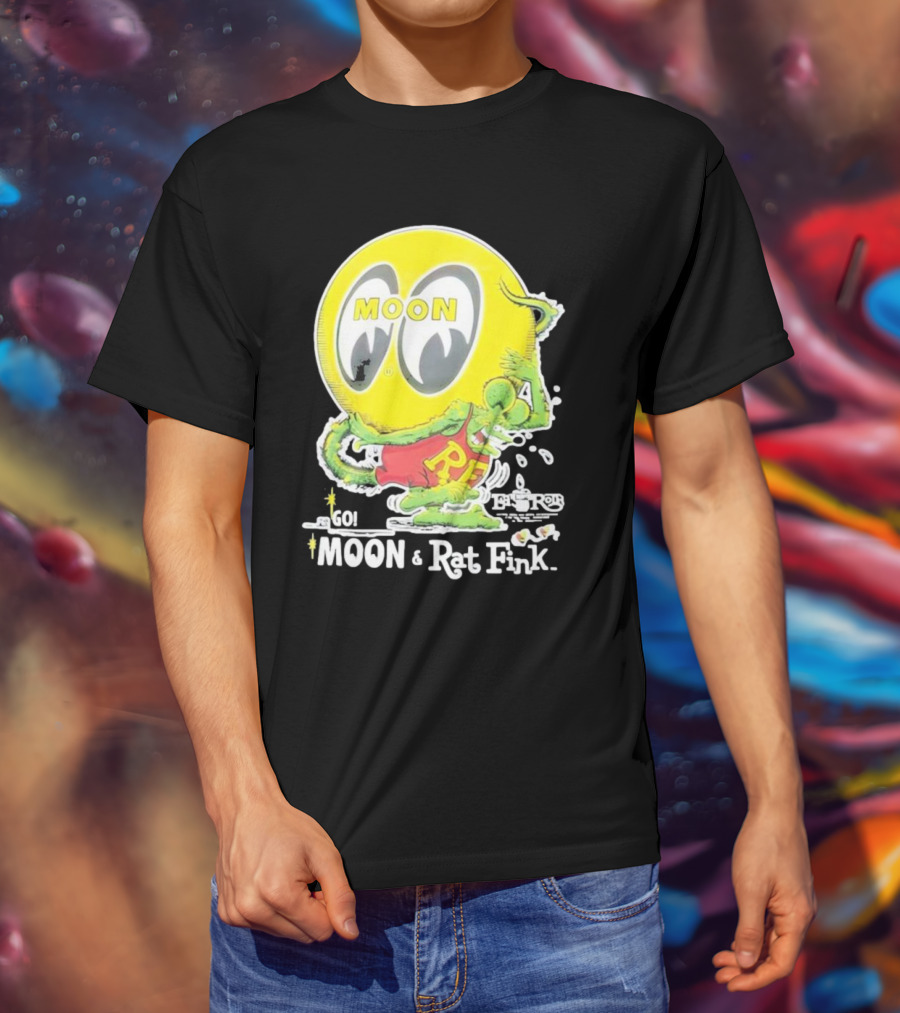 Go MOON And Rat Fink T-Shirt