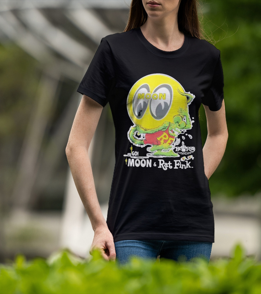 Go MOON And Rat Fink T-Shirt