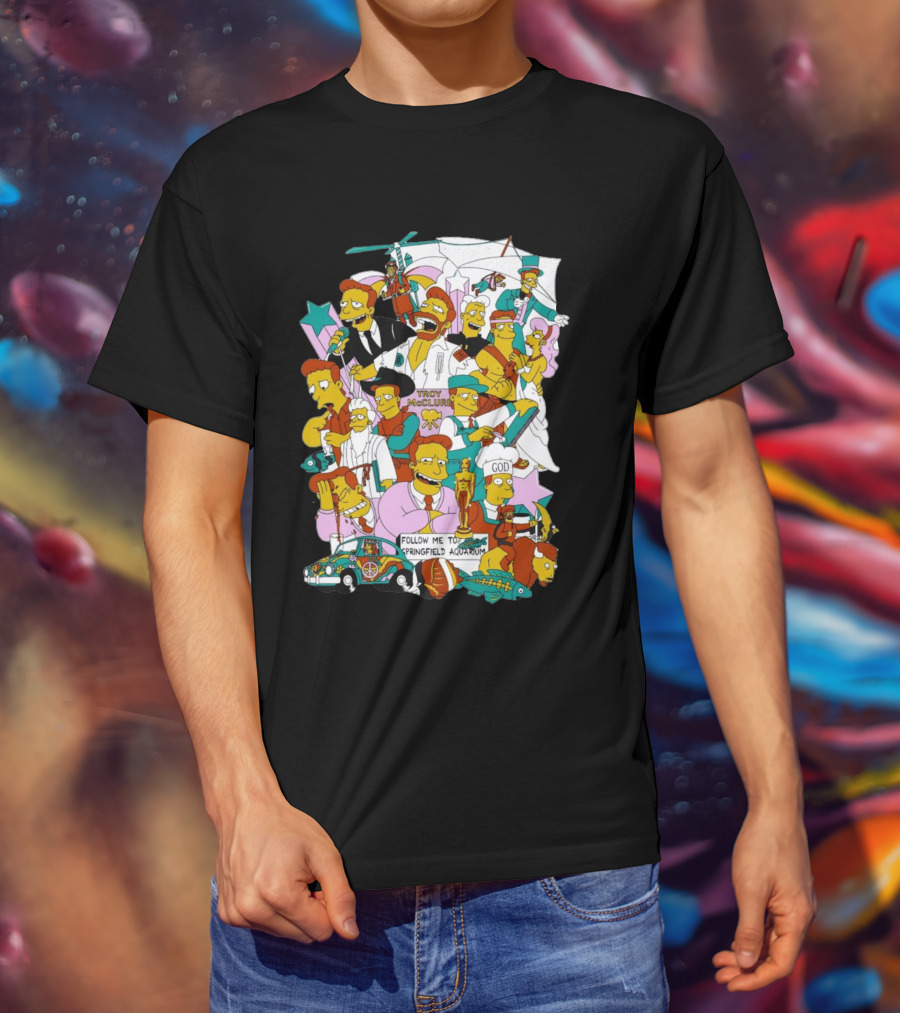 HI I’m Troy Mcclure Follow Me To Springfield Aquarium Simpsons T-Shirt