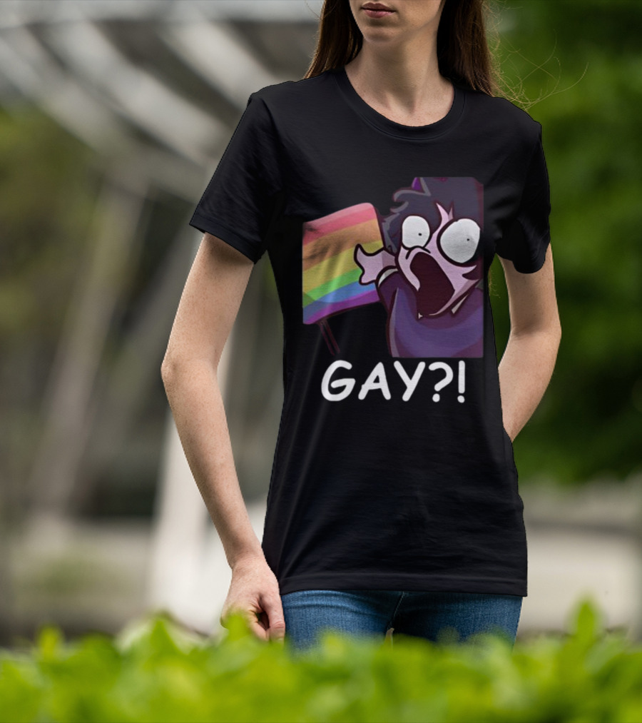 Jellybean Gay? Rainbow Flag Shocked Reaction T-Shirt