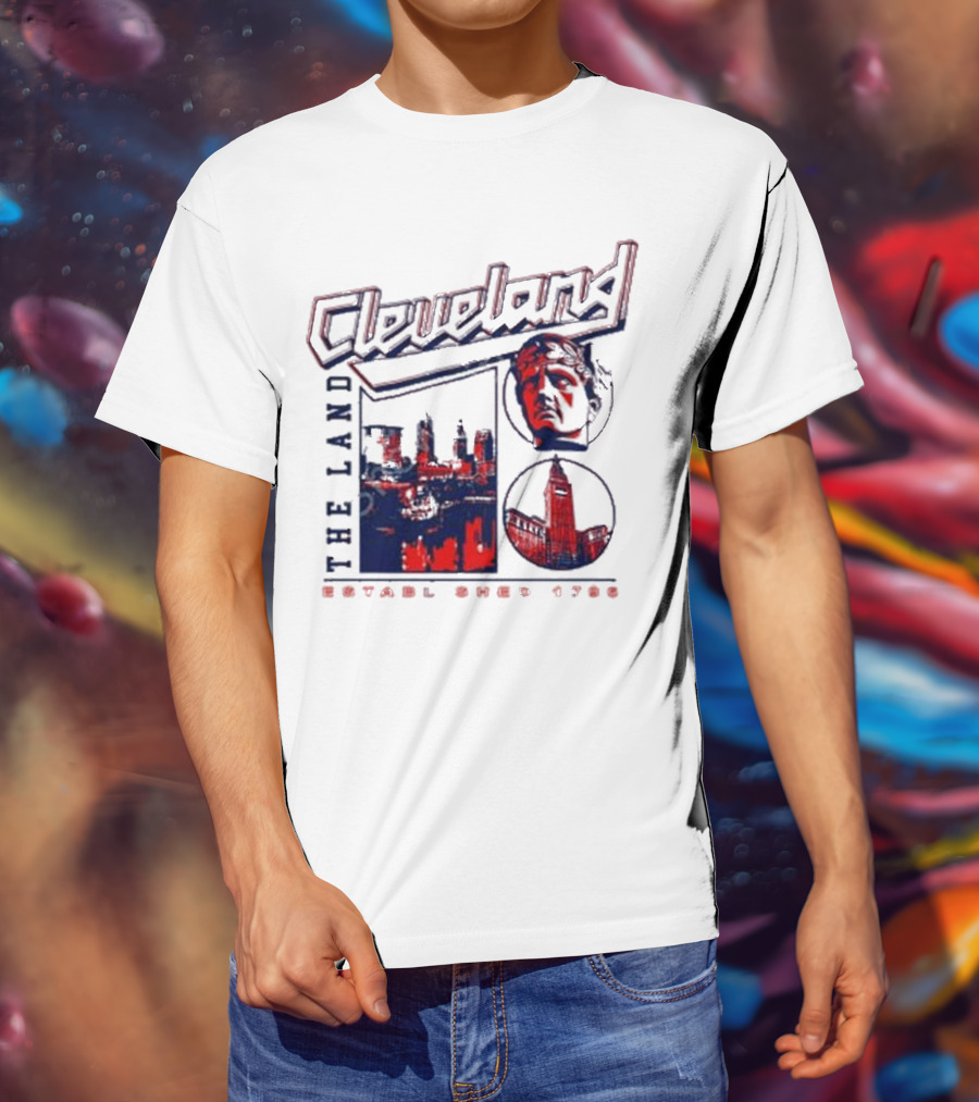 Cleveland The Land Established 1796 Skyline And Monument T-Shirt