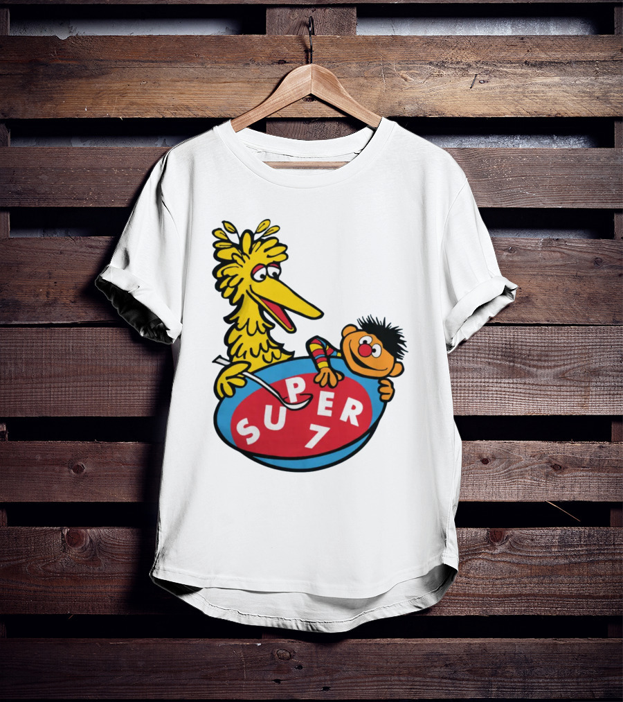 Big Bird And Ernie Super 7 Alphabet Soup T-Shirt