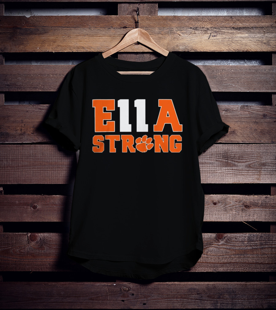 Clemson Tigers Ella Strong 11 Clemson University Football Paw T-Shirt