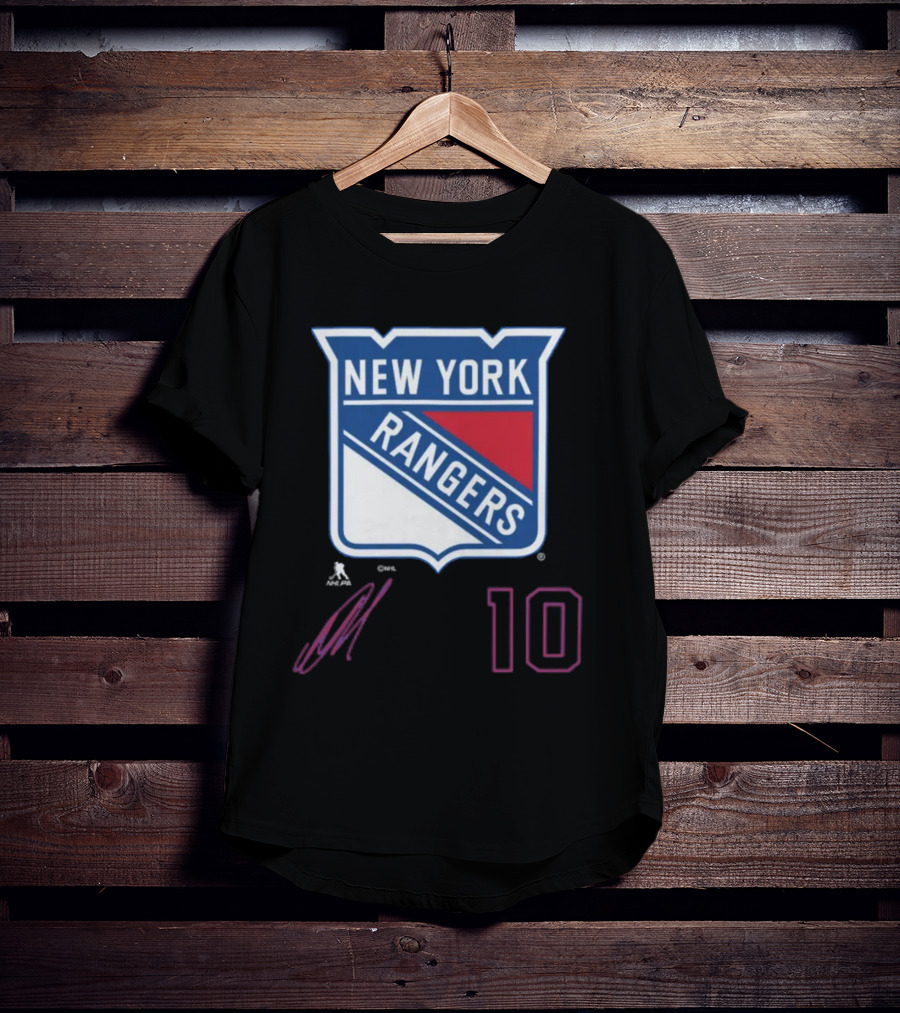 New York Rangers Artemi Panarin Number 10 NHLPA Logo Royal T-Shirt