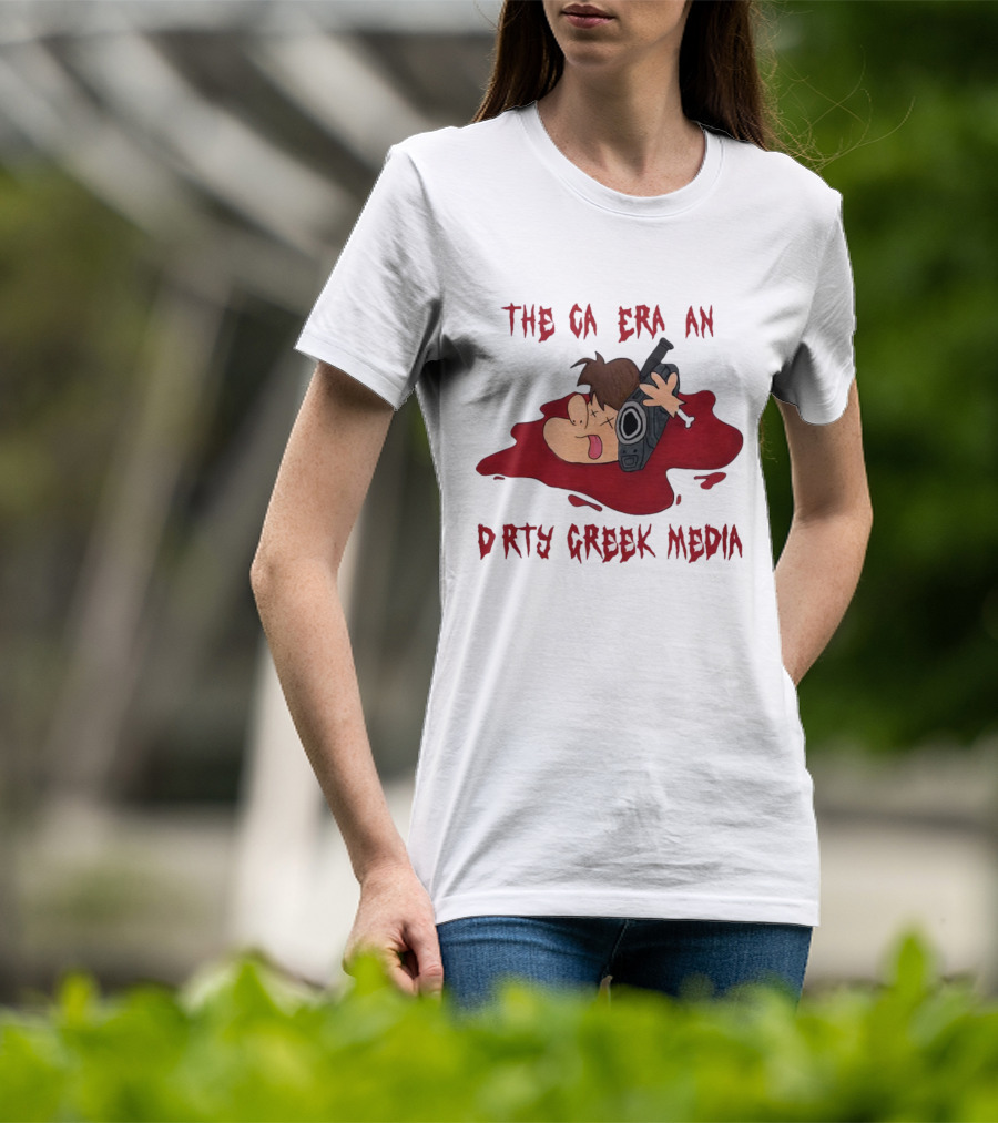 Dirty Creek Media The Cameraman Cartoon Blood Pool T-Shirt