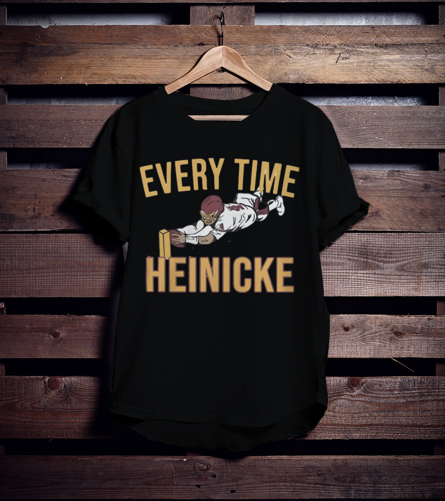 Every Time Heinicke Football Dive Determination T-Shirt