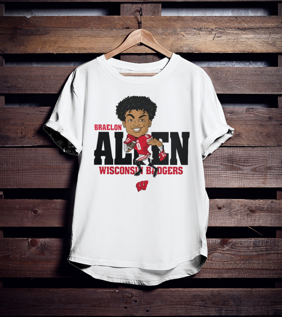Braelon Allen Wisconsin Badgers Red Uniform T-Shirt