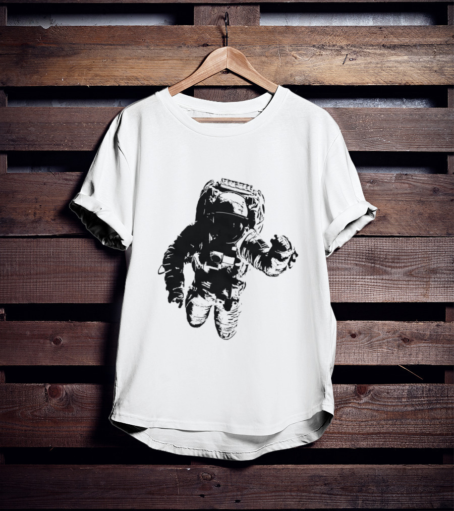 Astronomer Floating Astronaut Black T-Shirt