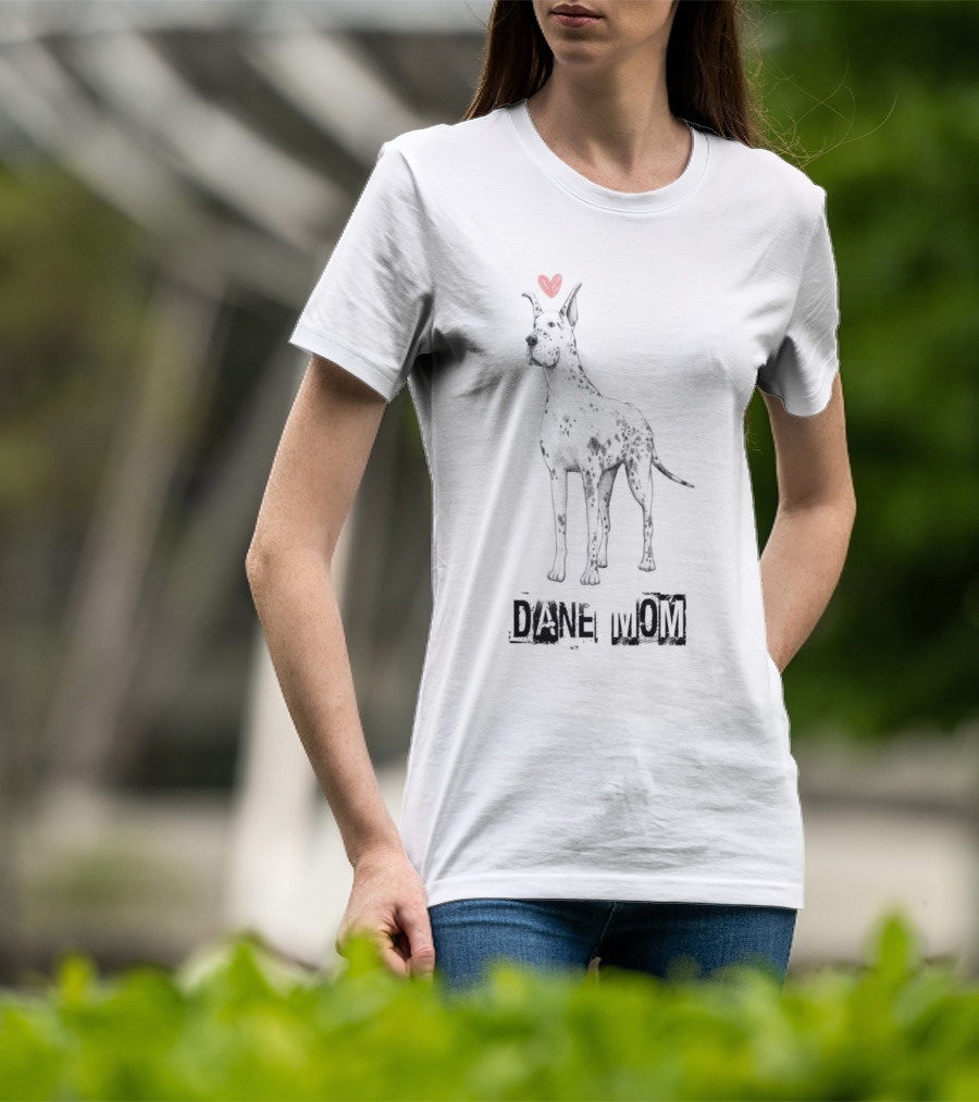 Great Dane Mom With Heart T-Shirt