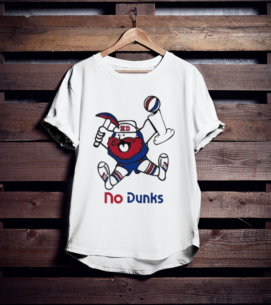 No Dunks Denver Man Mascot Basketball Trophy T-Shirt