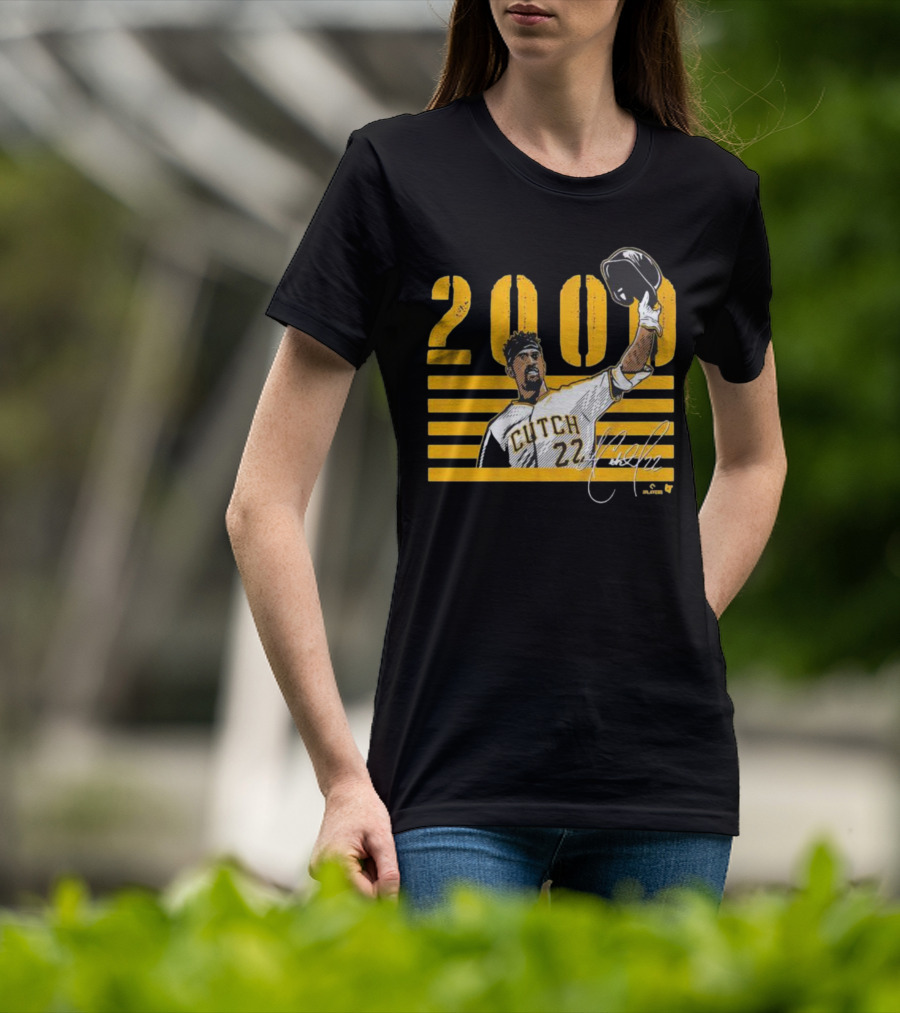 Pittsburgh Cutch 22 2000 Hits Celebration MLB Player T-Shirt