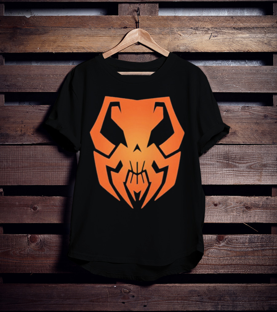20xx Skull Hexadecimal Orange Robotic Face T-Shirt