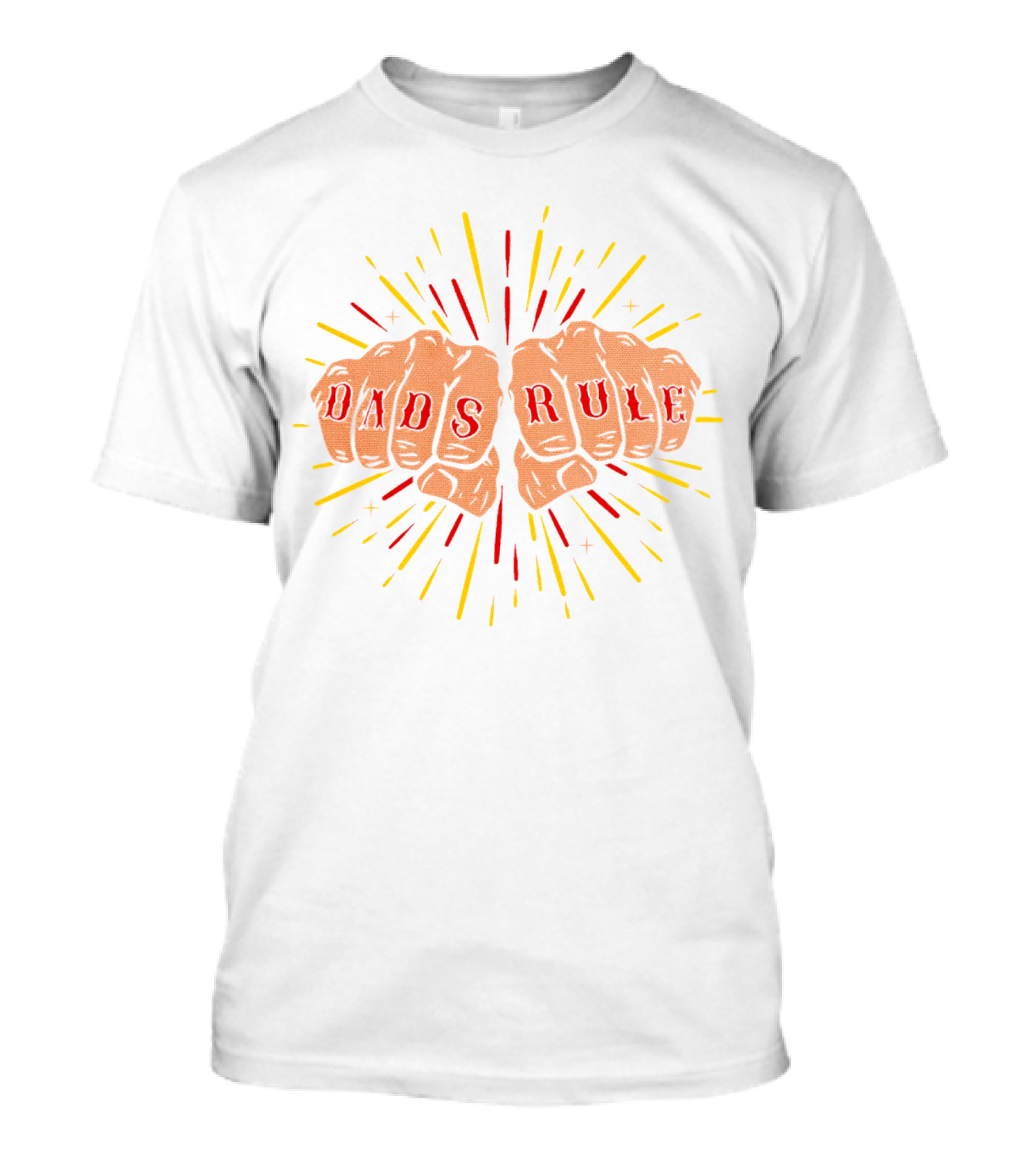 Dads Rule Fist Bump Explosive Burst T-Shirt