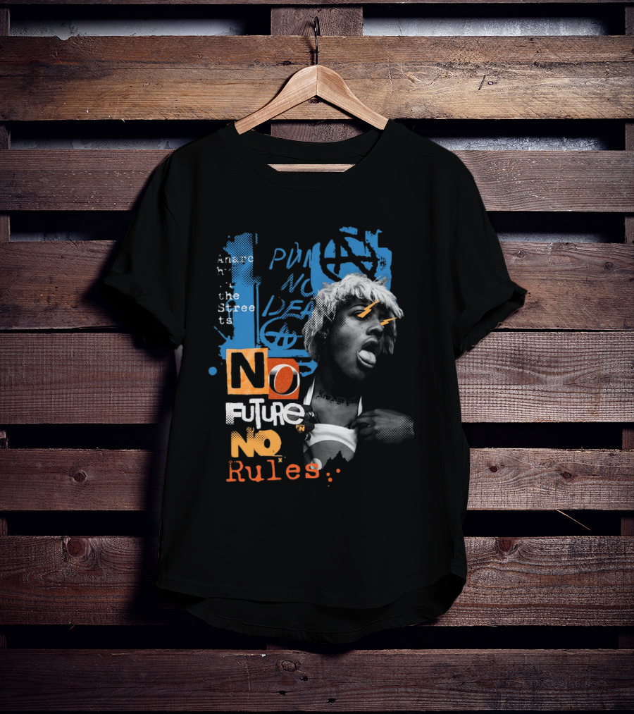 Punk Anarchy Streets No Future No Rules T-Shirt