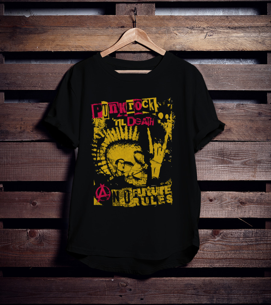 Punk Rock 'til Death Anarchy No Future Rules T-Shirt