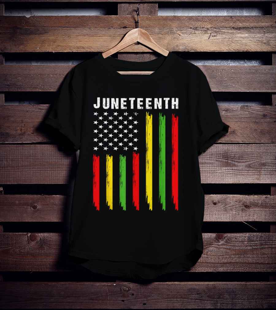 Juneteenth African American Flag Colors Stars Stripes T-Shirt