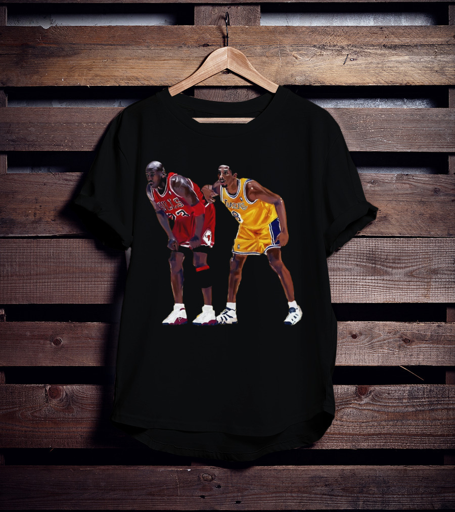 Bulls 23 Lakers 8 Iconic Basketball Legends T-Shirt