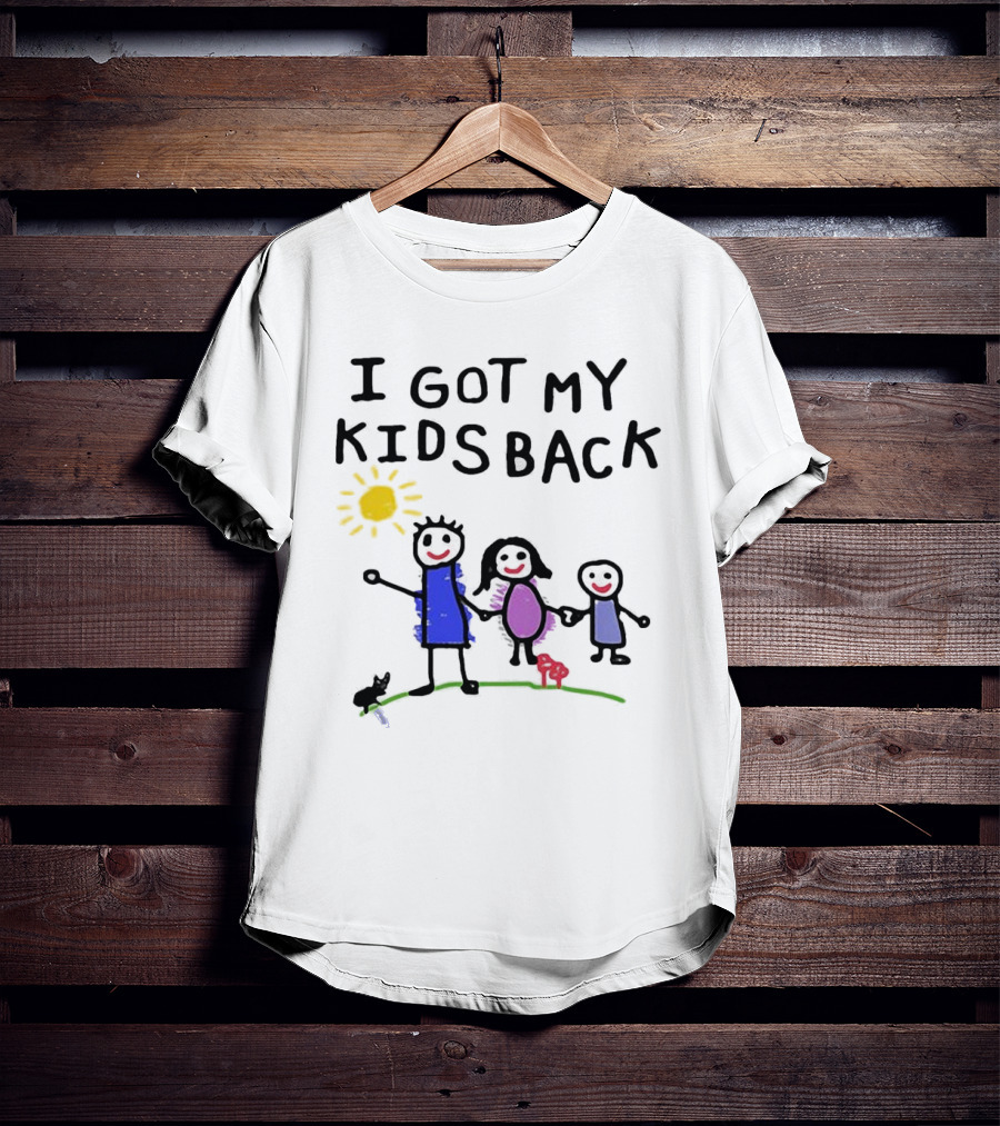 I Got My Kids Back Sun Family Drawing T-Shirt
