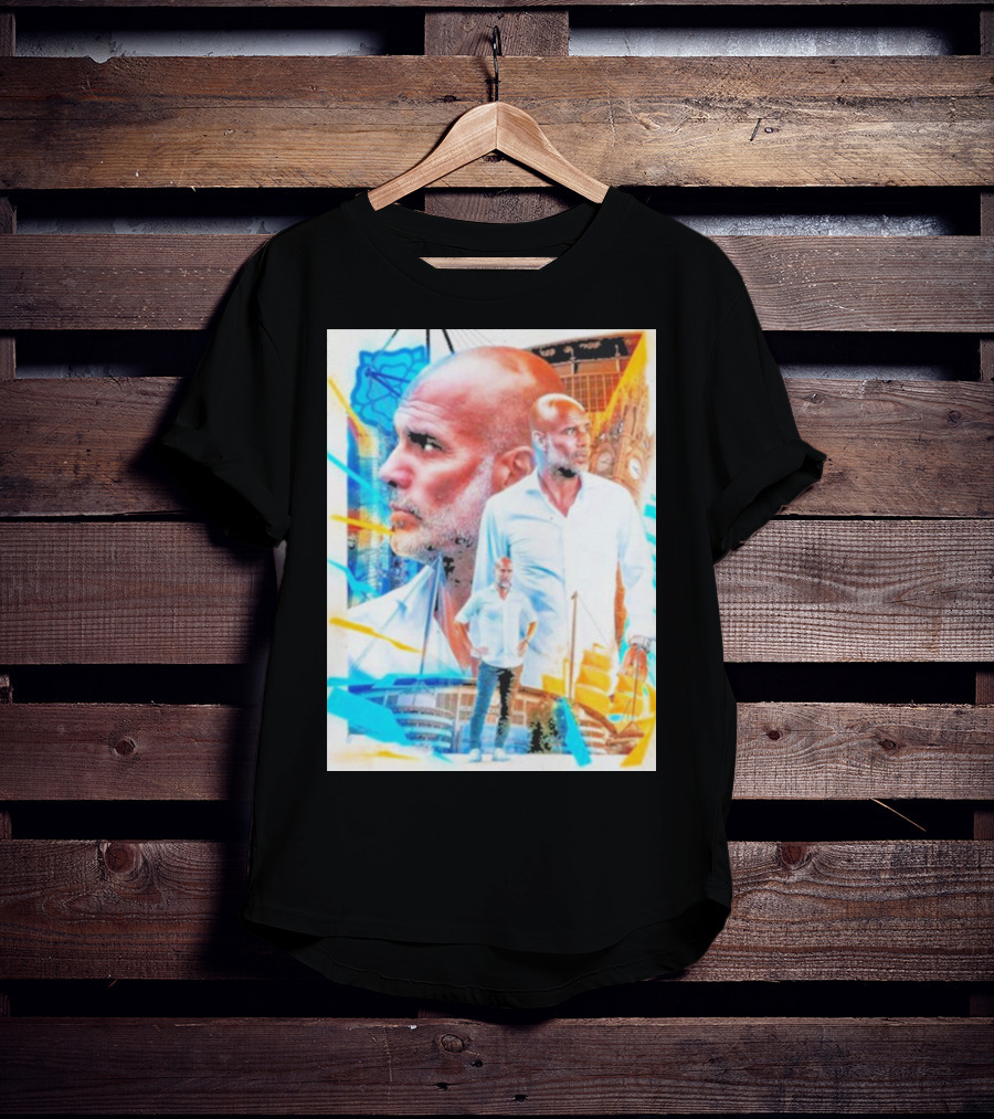 Josep Pep Guardiola New Football Bold Artful Portrait With Vibrant Urban Backdrop T-Shirt