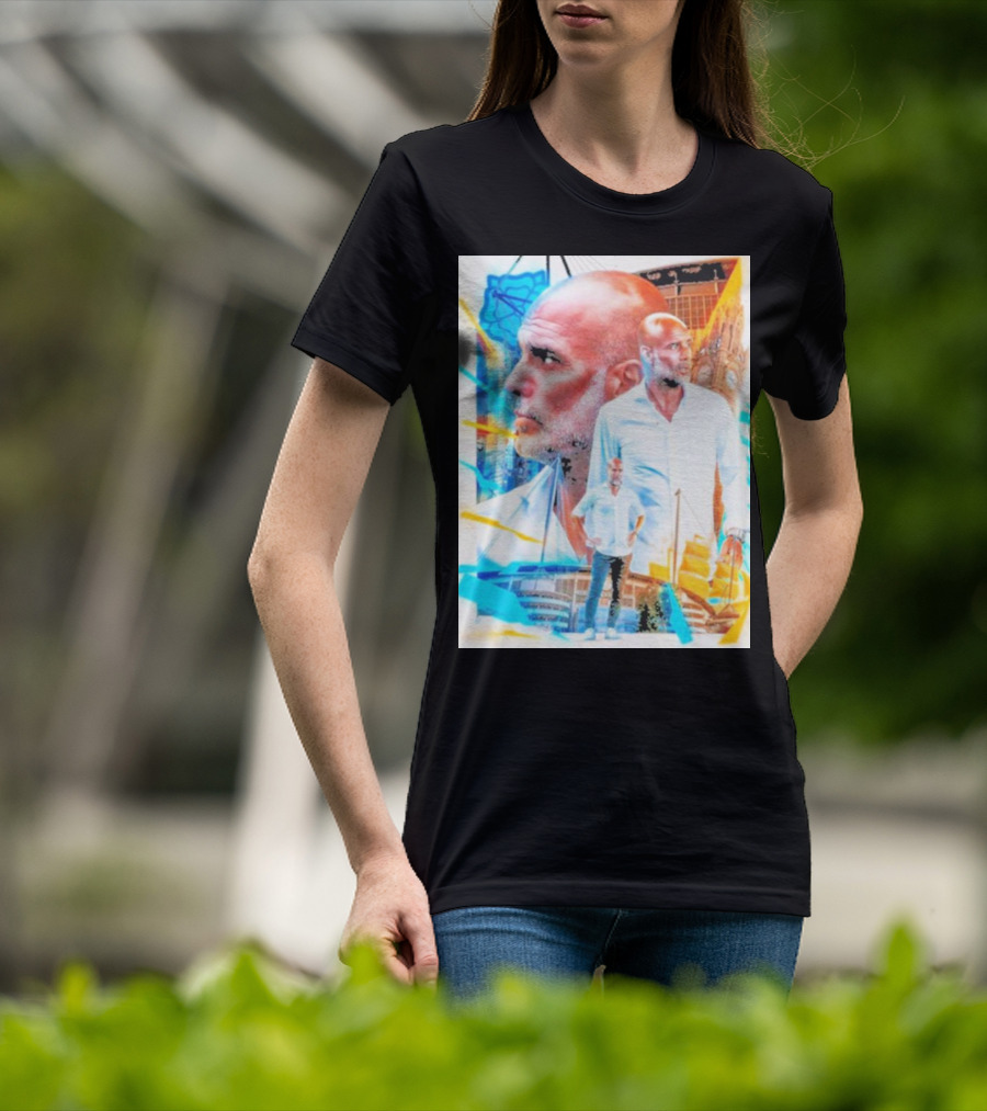 Josep Pep Guardiola New Football Bold Artful Portrait With Vibrant Urban Backdrop T-Shirt