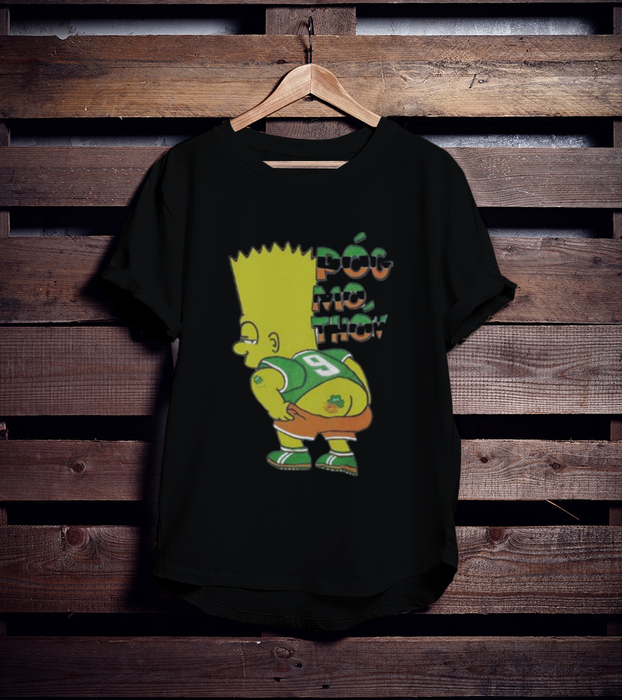 Simperson Bart Number 9 Pog Mo Thon St. Patrick's Irish Green T-Shirt