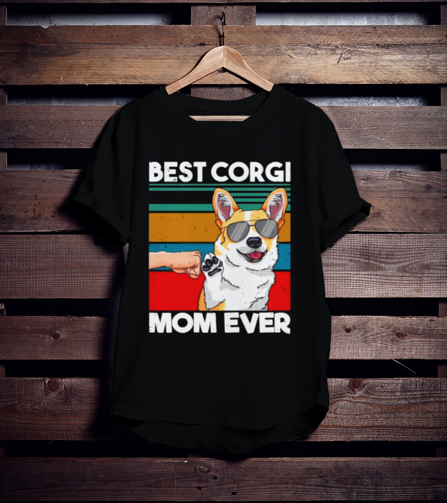 Best Corgi Mom Ever Dog Mom Fist Bump T-Shirt