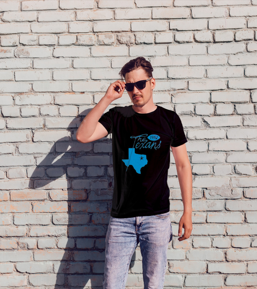 Dallas The Texans 1952 Texas Map Star T-Shirt