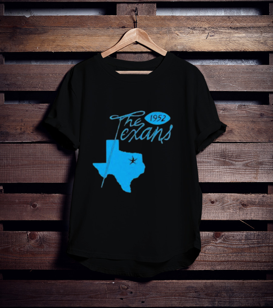 Dallas The Texans 1952 Texas Map Star T-Shirt