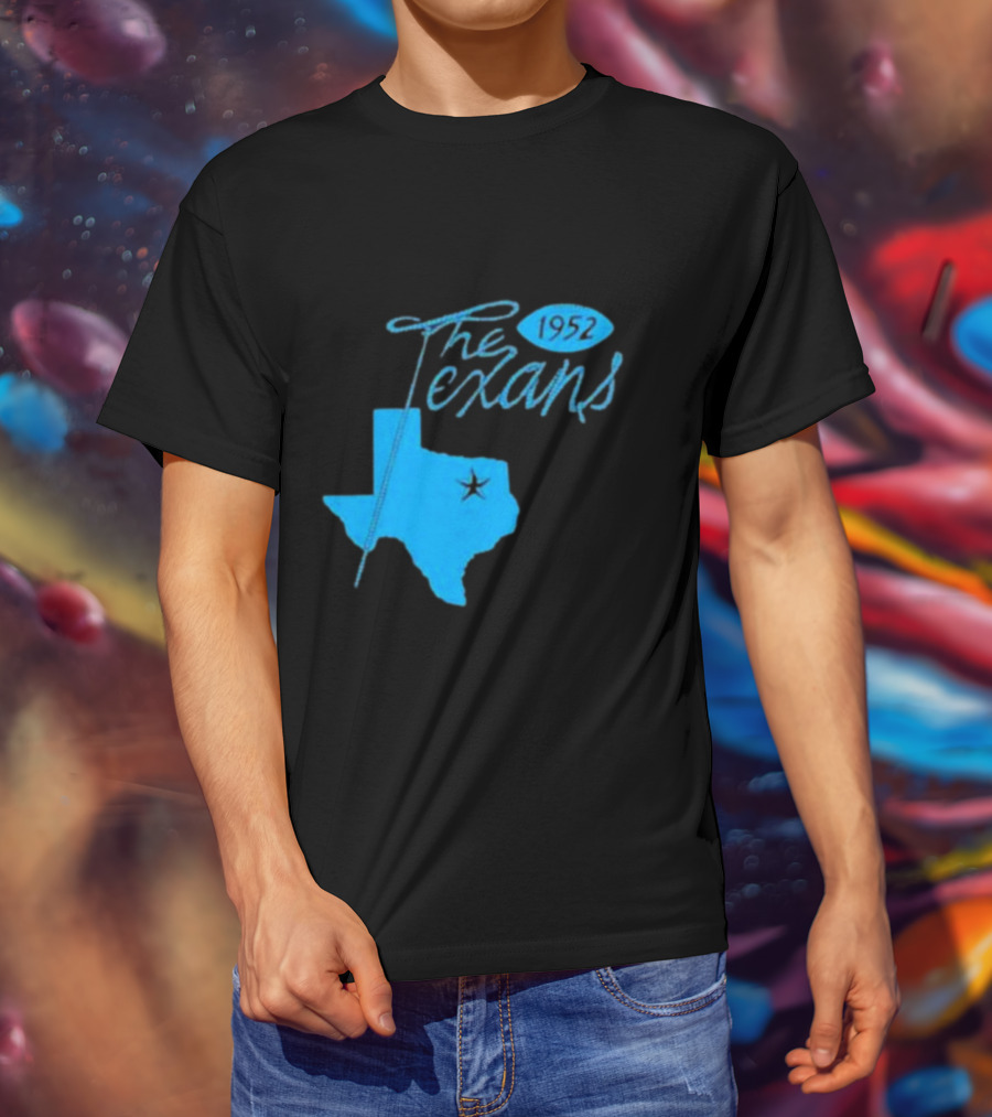 Dallas The Texans 1952 Texas Map Star T-Shirt