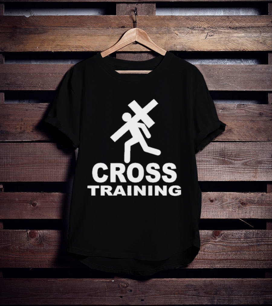 Giuseppe Barbaro Cross Training Christian Carrying Symbolic Cross T-Shirt