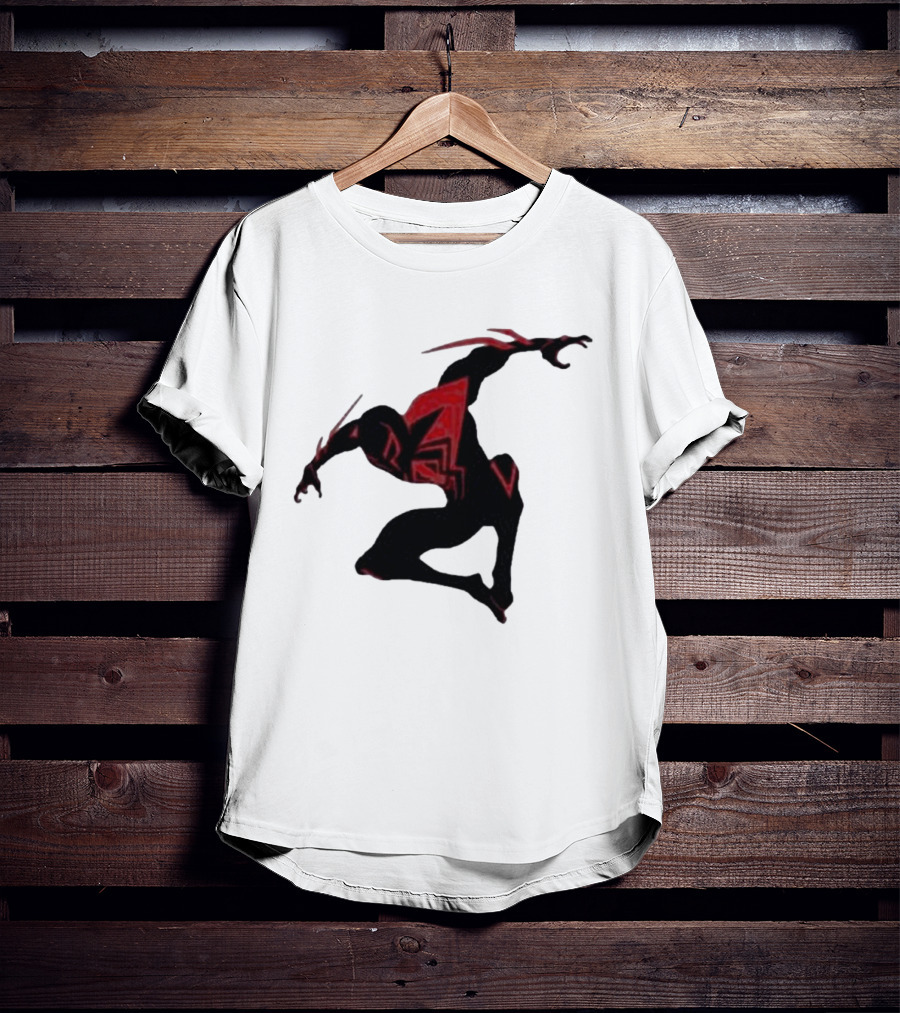SharkRobot Synthetic Spider Variant Red And Black T-Shirt