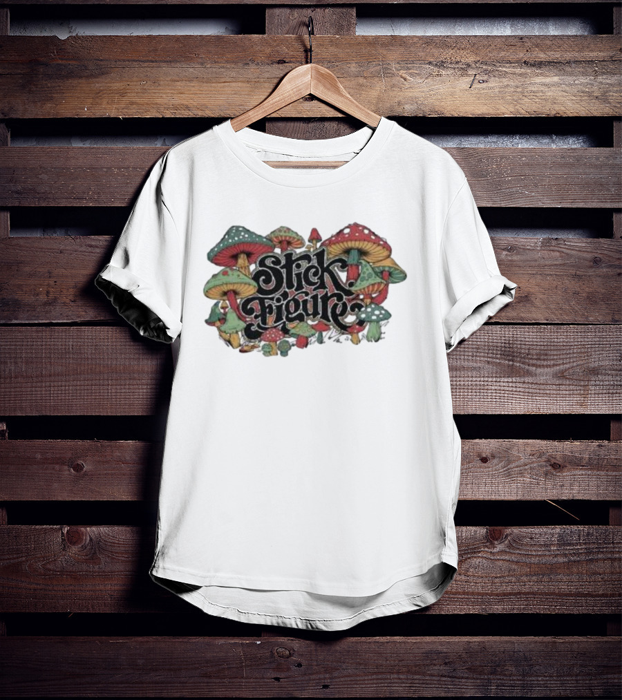 Stick Figure Psychedelic Mushroom T-Shirt