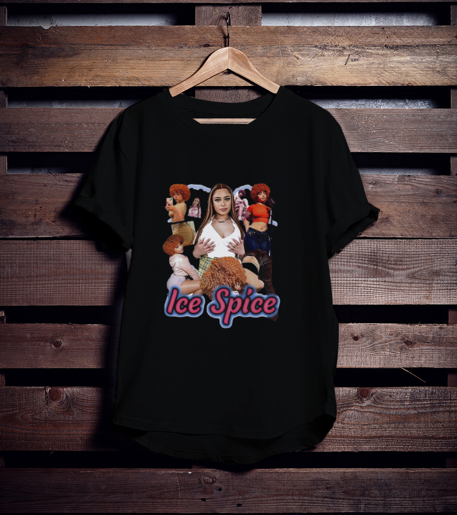 Ice Spice Vintage Hip-Hop Collage Style T-Shirt