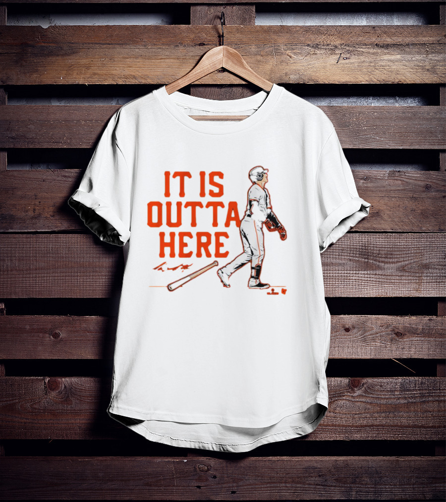 Mike Yastrzemski It Is Outta Here Baseball Signature Print T-Shirt