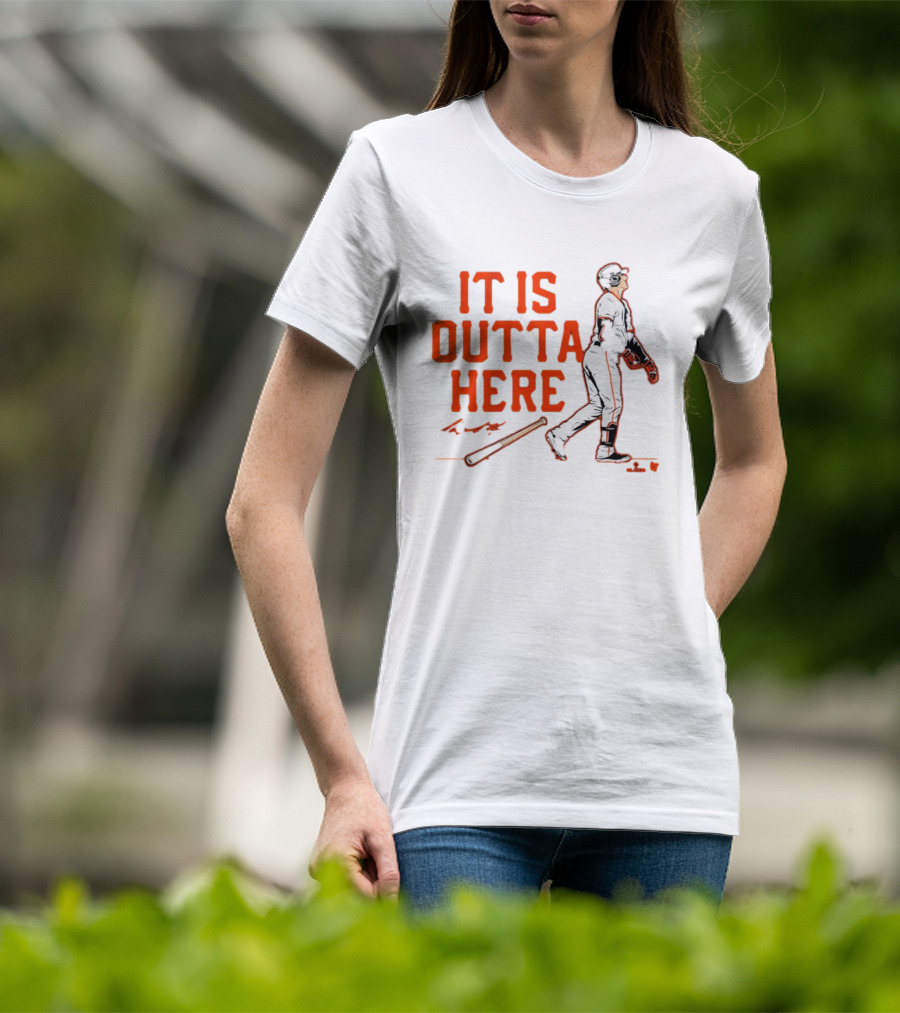 Mike Yastrzemski It Is Outta Here Baseball Signature Print T-Shirt