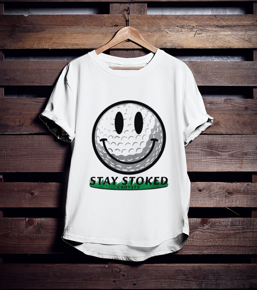STAY STOKED CBOYSTV Golf Smile Face T-Shirt
