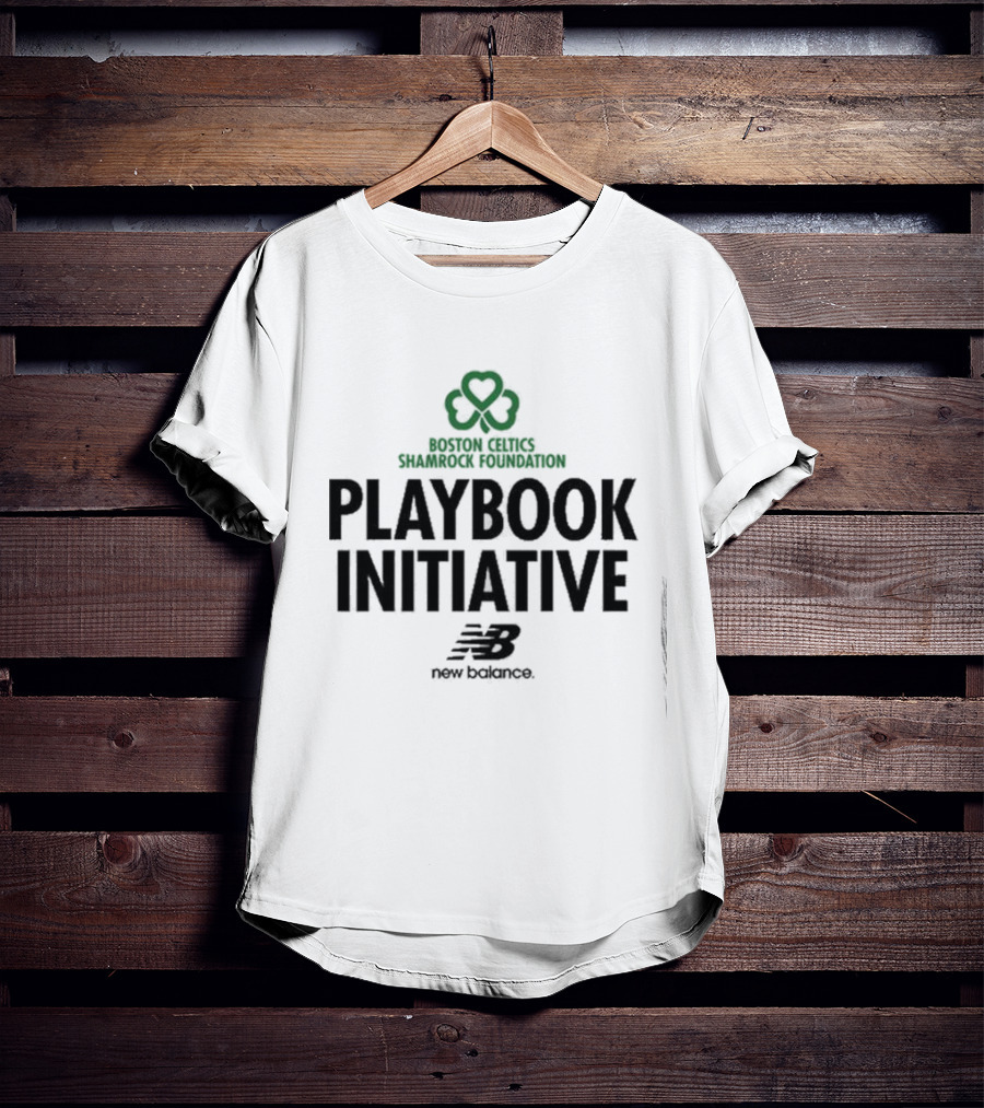 Boston Celtics Shamrock Foundation Playbook Initiative New Balance T-Shirt