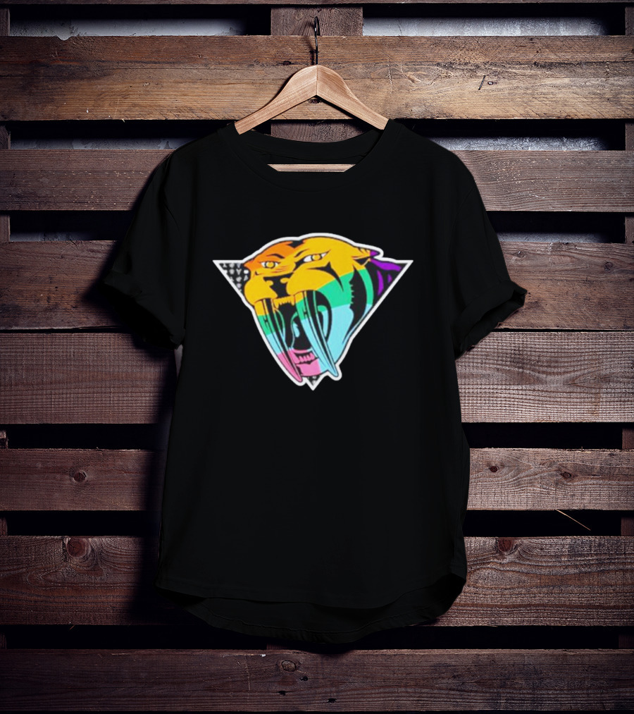 Landon Matney Nashville Predators Pride Rainbow Tiger T-Shirt