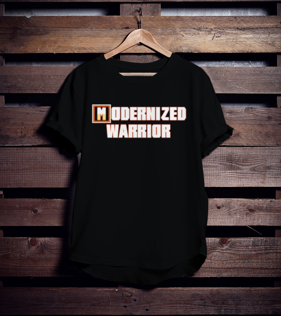 Modernized Warrior Bold Lettering With M Square Frame T-Shirt