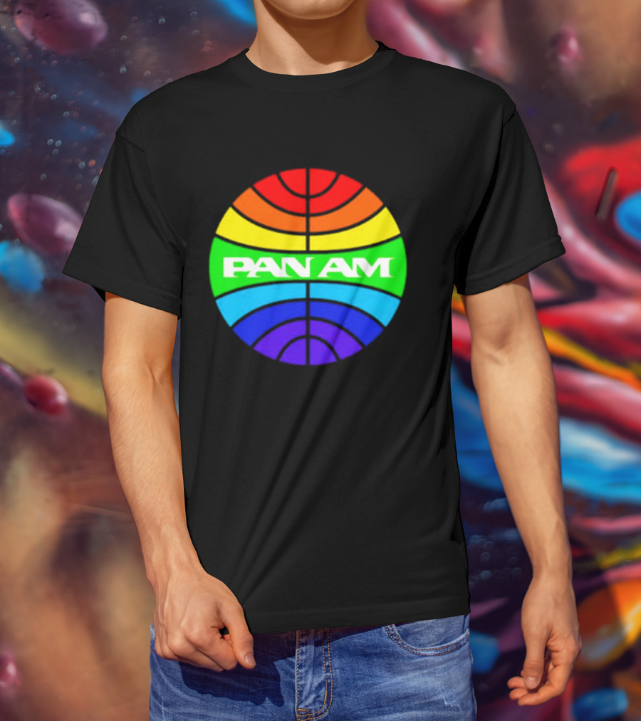 Pan Am Rainbow Circular Emblem T-Shirt