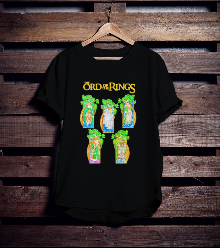 The Lord Of The Rings Stained Glass Characters T-Shirt