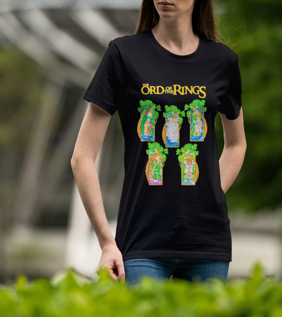 The Lord Of The Rings Stained Glass Characters T-Shirt