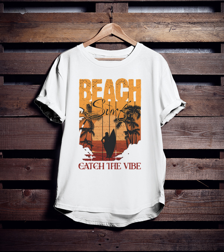 Beach Surf Catch The Vibe T-Shirt